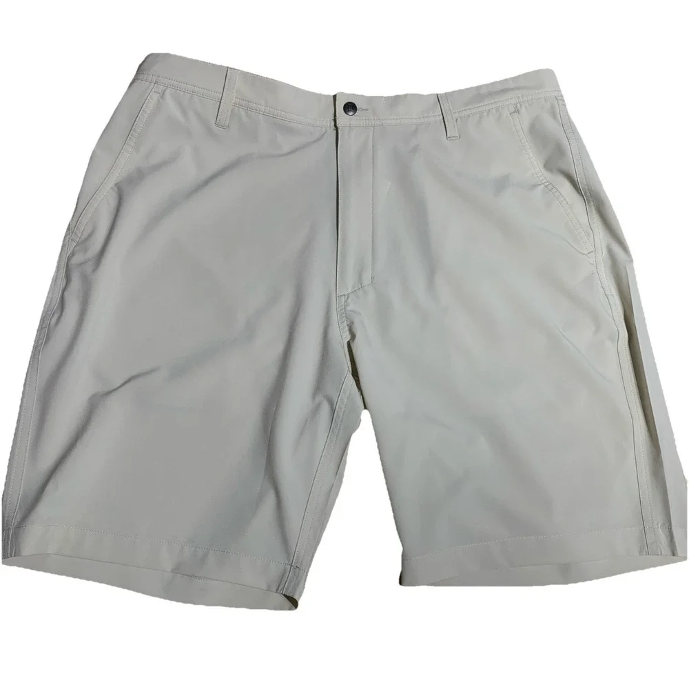 FootJoy FJ Mens‎ Casual Golf Shorts Size 38 Pockets Flat Front Stretch Beige